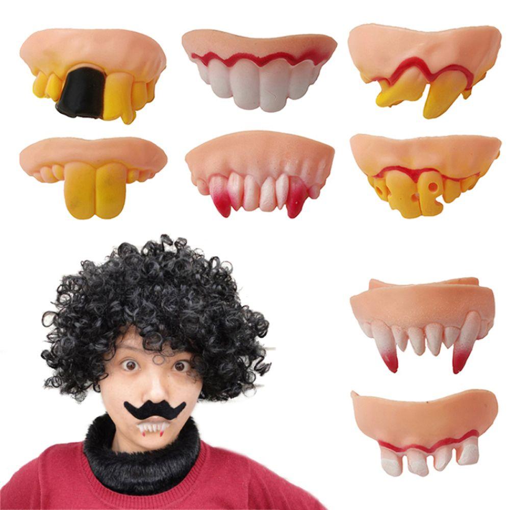 Toys Party Tooth Decay Zombie Incisors Toothy Fake Teeth Halloween Decor Prop Halloween Dentures