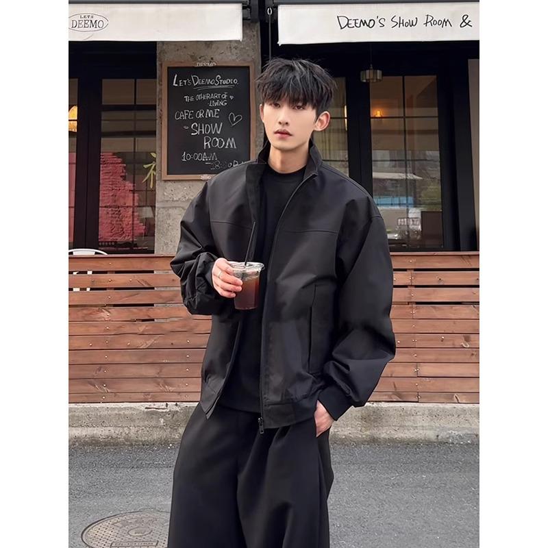 Men's Cleanfit Three-Proof Flight Jacket, Stand-Up Collar, Spring/Autumn Baseball Windbreaker