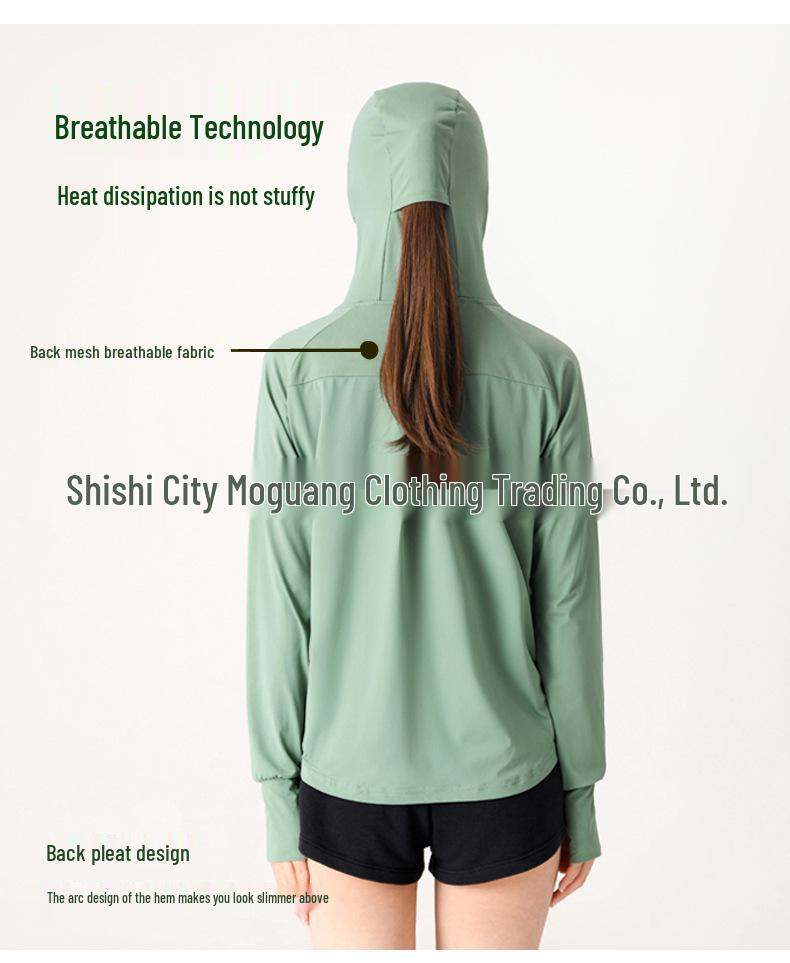 Women's Summer UV Protection Ice Silk Jacket - Lightweight, Breathable, and Original Yarn with Large Brim for Sun Safety