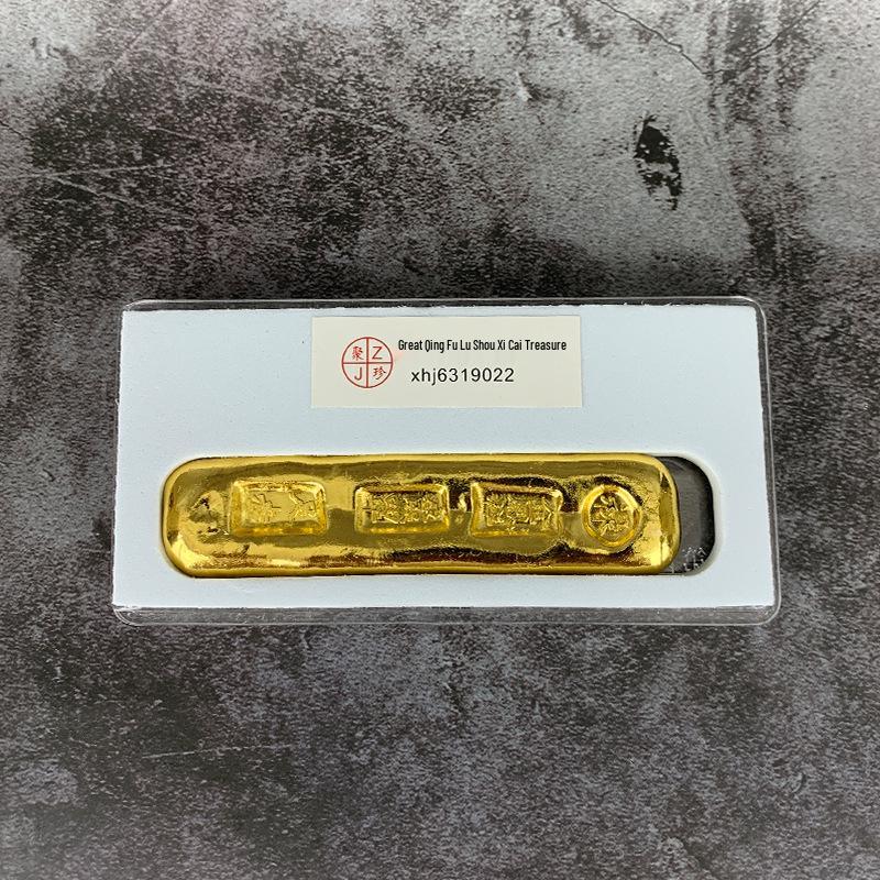 Золотой слиток ручной работы - Антикварный золотой слиток/кирпич, кусочек торта для стриминга, дропшиппинг