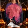 Women's Fashion Casual Halloween Print Round Neck Sweatshirt