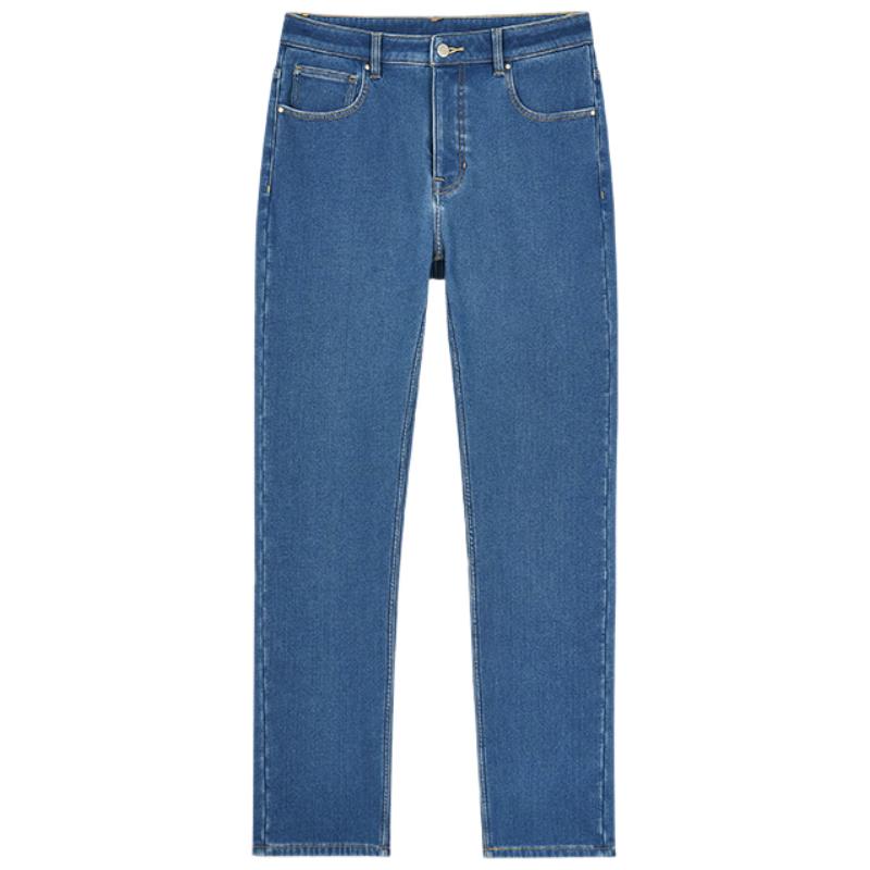 Men's Jingdong Jingzao Straight-Leg Fleece-Lined Jeans