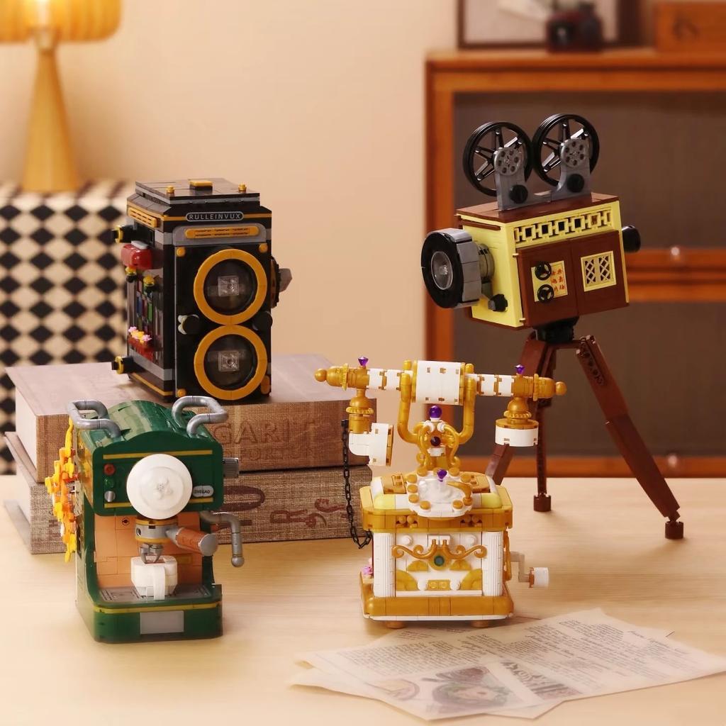 MINI Blocks Building Toys Puzzle Projector Camera Telephone Coffee Machine Bricks Home Decor Holiday Gifts