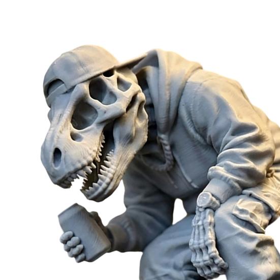3D Printed Sitting Skeleton Statue Halloween Indoor Decor Figurines Mini Skull Figurine Home