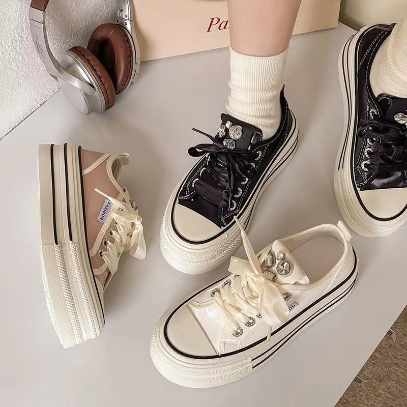 Women Shoes Woman's Canvas Shoes Spring New Versatile Soft-soled Muffin Casual  Casual Shoes for Women Sneakers Zapatos De Mujer
