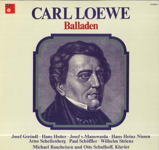

LP Record JOSEF GREINDL HANS HOTTER JOSEF V Carl Loewe Balladen 10226921 BASF 1975 Germany Classical Used