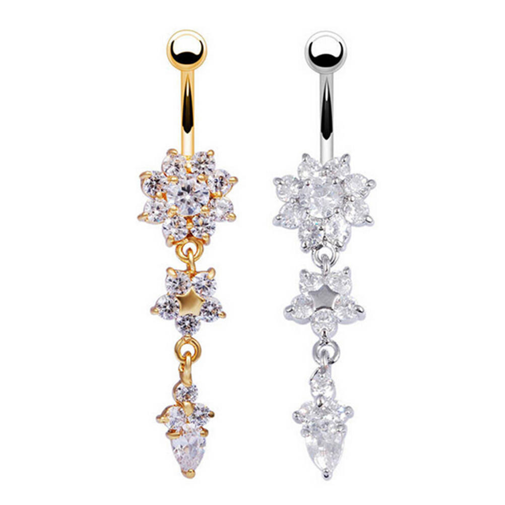 Belly Button Rings Dangle  Navel Bar Body Piercing Jewelry