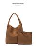 2025 Fashionable Large Capacity Mother-and-Child Hand-Woven Shoulder Bag