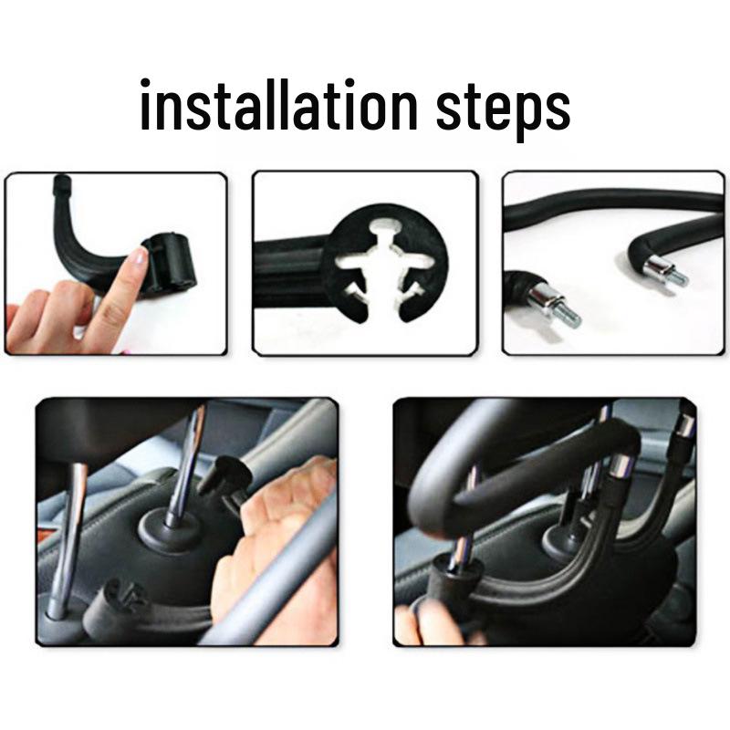 Multifunctional Car Seat Back Clothes Hanger and Drying Rack