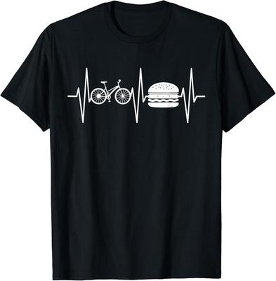 Bicycling Shirt Burger Lover Cycling Biking Funny Biker Gift Unisex T-Shirt