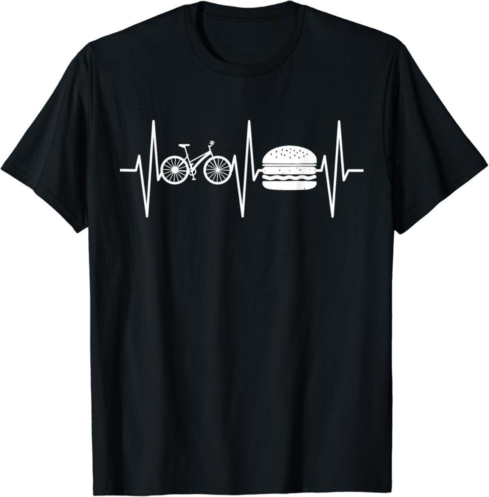 

Bicycling Shirt Burger Lover Cycling Biking Funny Biker Gift Unisex T-Shirt 4XL