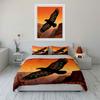 Bohemian Eagle Design Art Set Soft Comfortable Duvet Cover Bedding Set Included 1*Duvet Cover & 2*Pillowcases, Gift