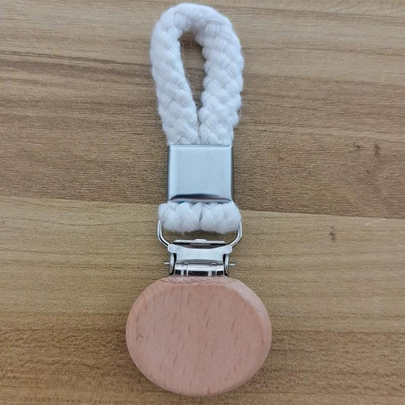 

1/2 шт. Многофункциональный неперфорированный держатель для кухонных полотенец, плетеная веревка, круглое крепление из древесины бука, зажим для ванной комнаты 1PCS