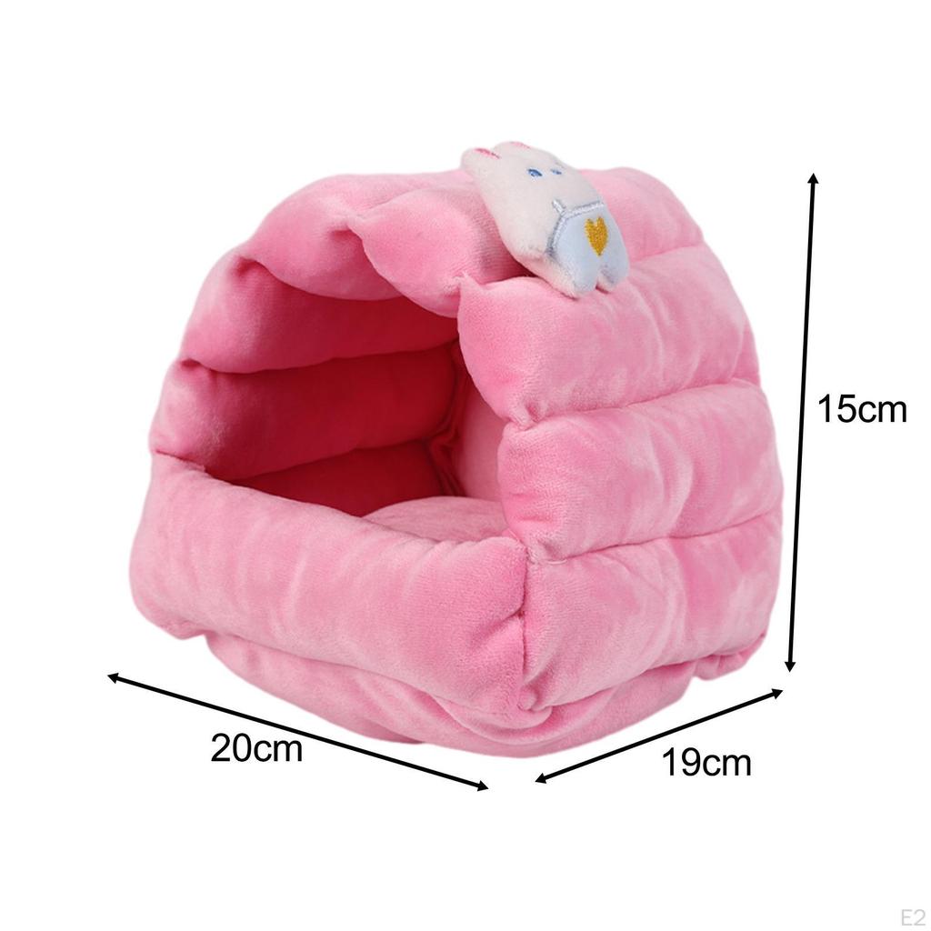 Hamster Bed Habitats Cute Winter Soft Guinea Pig House Small Pet for Hedgehog Pets