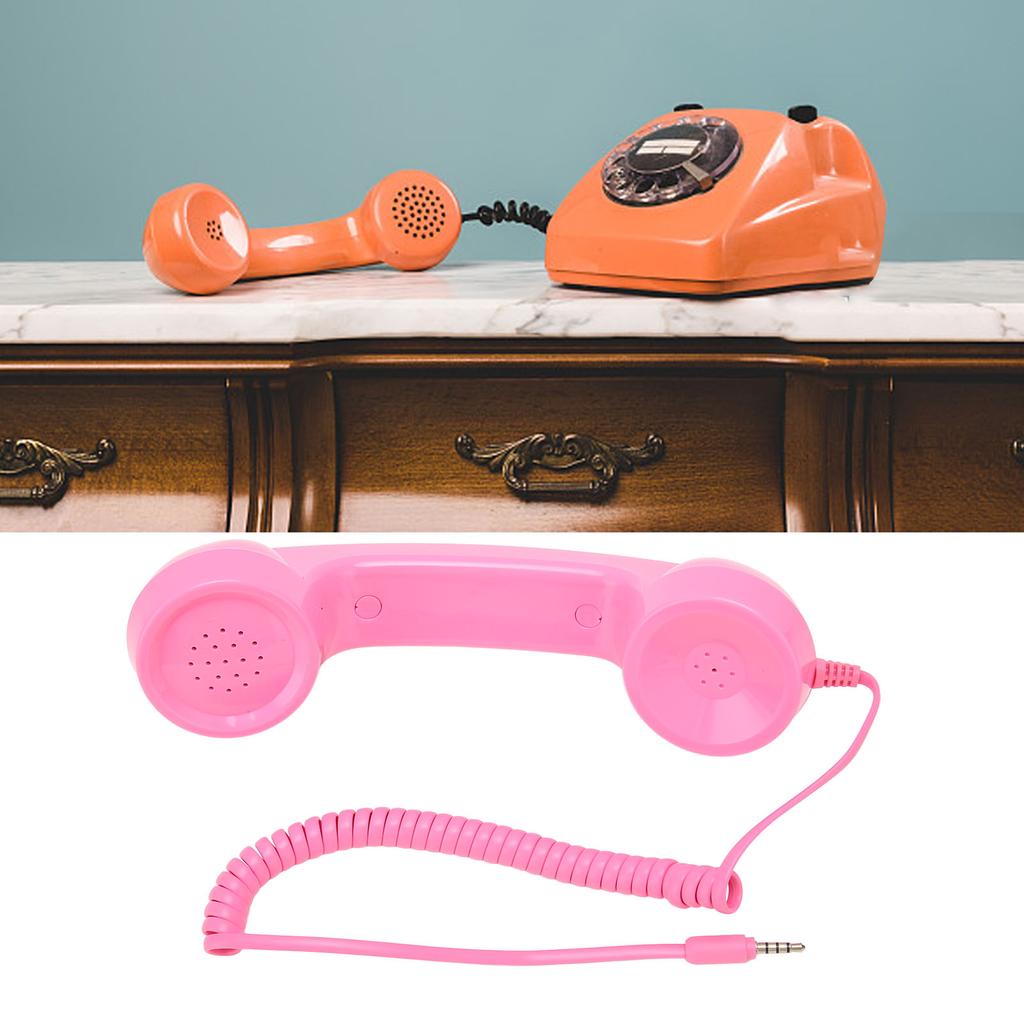 Retro Phone Handset Multifunction Radiation Proof Handheld Cell Phone Receiver for Mobile Phones Computers