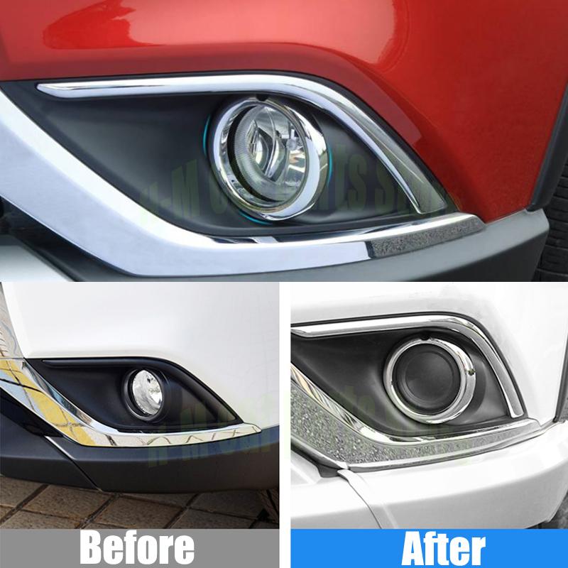 

2 шт. ABS хромированная передняя фара автомобиля, противотуманная фара, накладка для Mitsubishi Outlander 2017-стайлинг автомобиля