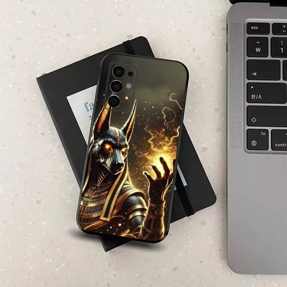 

Чехол Anubis Египетский Бог для Samsung Galaxy A73,52,71,53,32,72,41,J7,22,Note,31,8,9, Мягкий Черный Силиконовый Чехол SamsungNote10