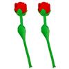 2Pcs Photography Props Romantic Fabric Rose Bouquets Red Bendable Stems Soft Exquisite 35/45/65CM Wedding Bouquet Wedding Decor