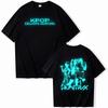 T-shirt da donna KPop Demon Hunters Witch Hunter Scollo a girocollo Manica corta Top ampio Maglietta in cotone