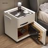 Smart Multifunctional Bedside Safe: Minimalist Square Design for Bedroom and Living Room