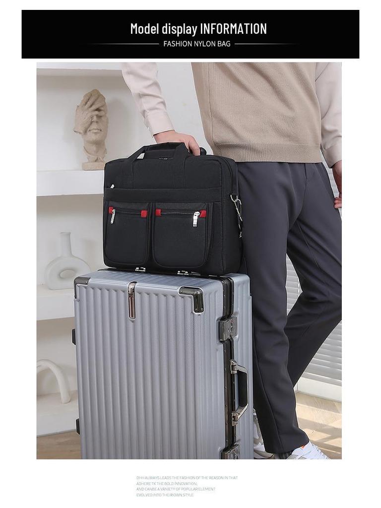 Men's Large Capacity Wear-Resistant Business Laptop Briefcase and Travel Handbag