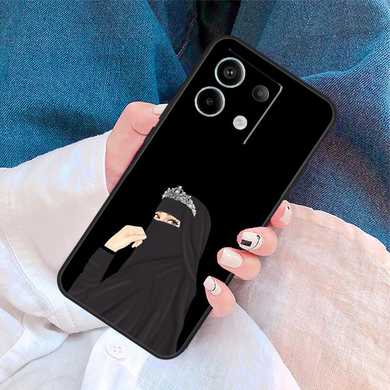 Islamic Hijab Girl Queen Cover For Xiaomi Redmi Note 13 12 11 9 10 14 Pro 9S 10S 11S 12S Redmi 14C 10C 12C 13C Case