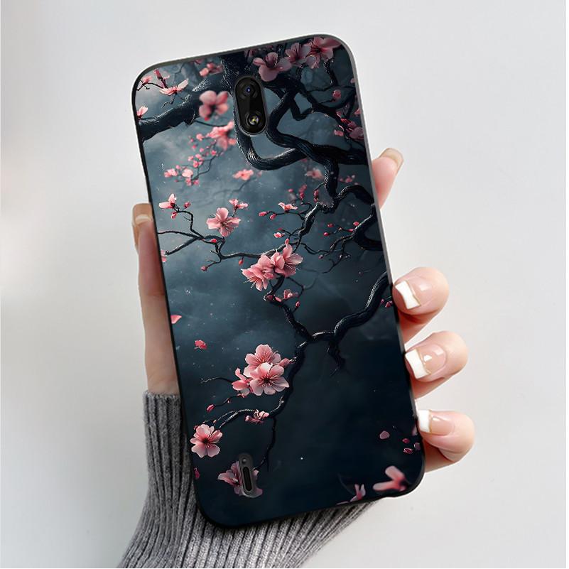 

Phone Case For Nokia C1 Case Luxury Fashion Butterfly Flower Black Soft Silicone TPU Back Cover For Nokia C1 Plus NokiaC1 Casing Nokia C1