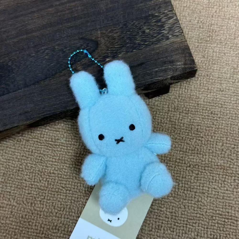 Kawaii Miffy Grid Cute Doll Pendant Cartoon Ornament Backpack Couple Decoration Gift Toy for Girl