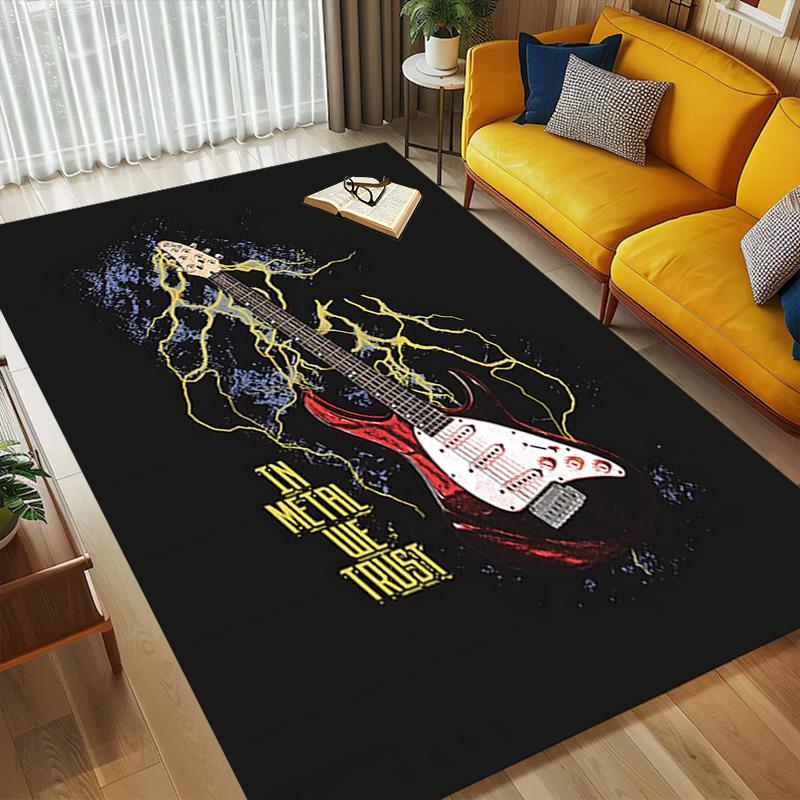 Metal Guitar Living Room Nonslip Area Rug Soft Carpet For Bedroom Game Playroom Sofa Office Home Decor Doormat Christmas Gift C926705