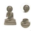 Resin Sitting Buddha Figurine Shakyamuni Sculpture for Office Table Desk