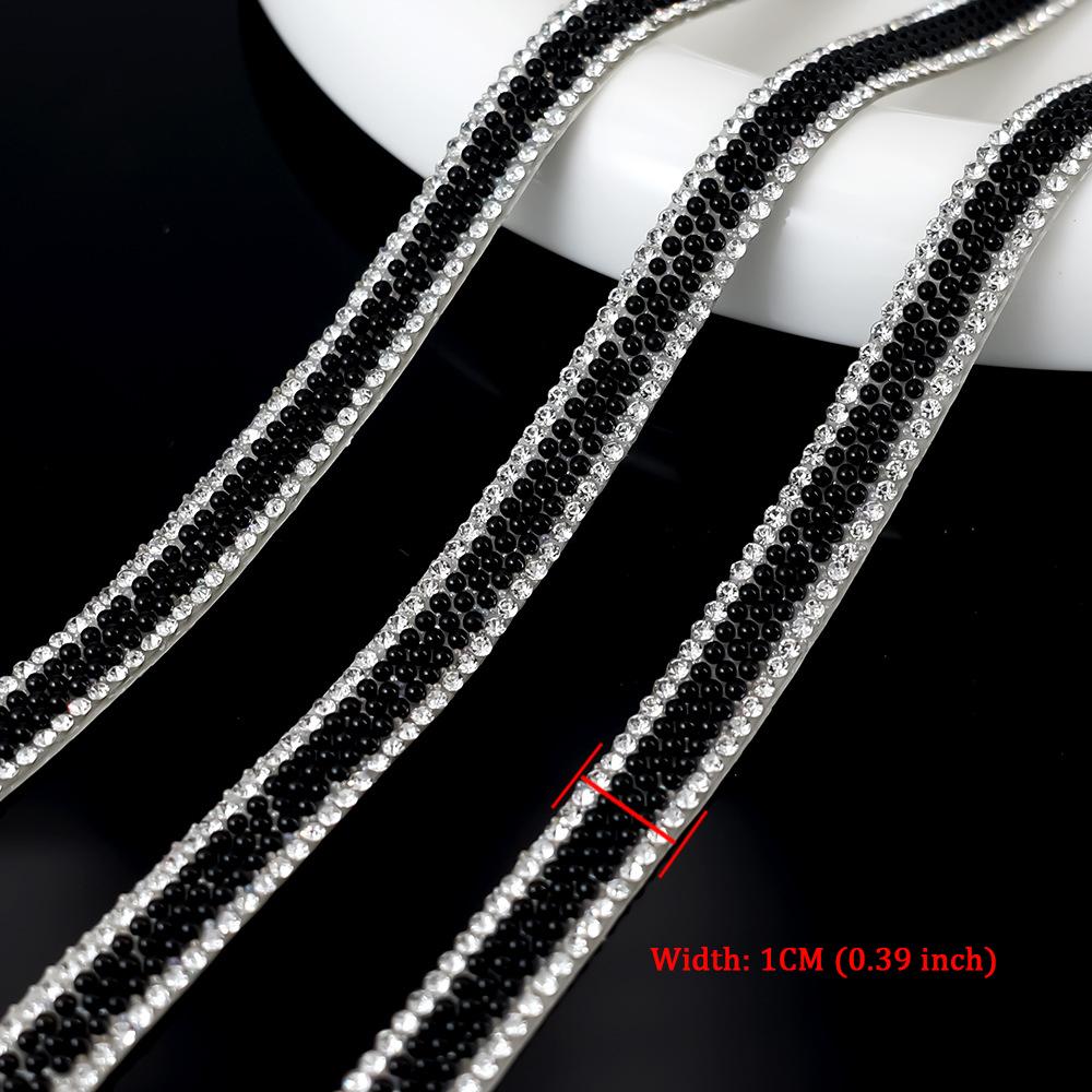 10Yard Rhinestone Ribbons Glitter Crystal Diamond DIY Crafts Self Adhesive Pearl Roll Wedding Party Festival Gift Decoration