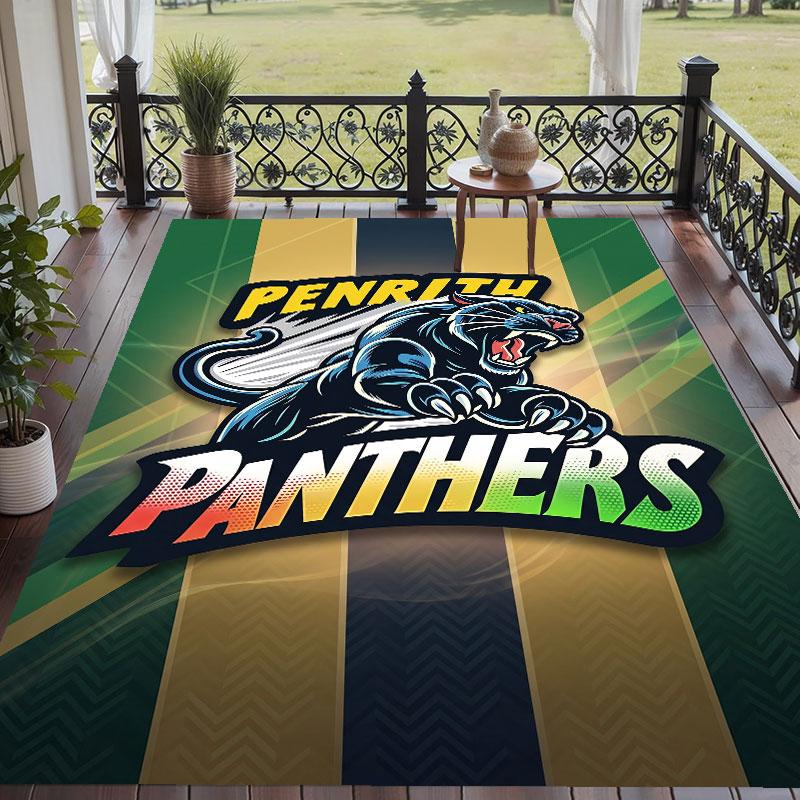 Soft Floor Carpet Penrith Panthers Pattern Area Rug Decorative Mat For Home Room Decoration
