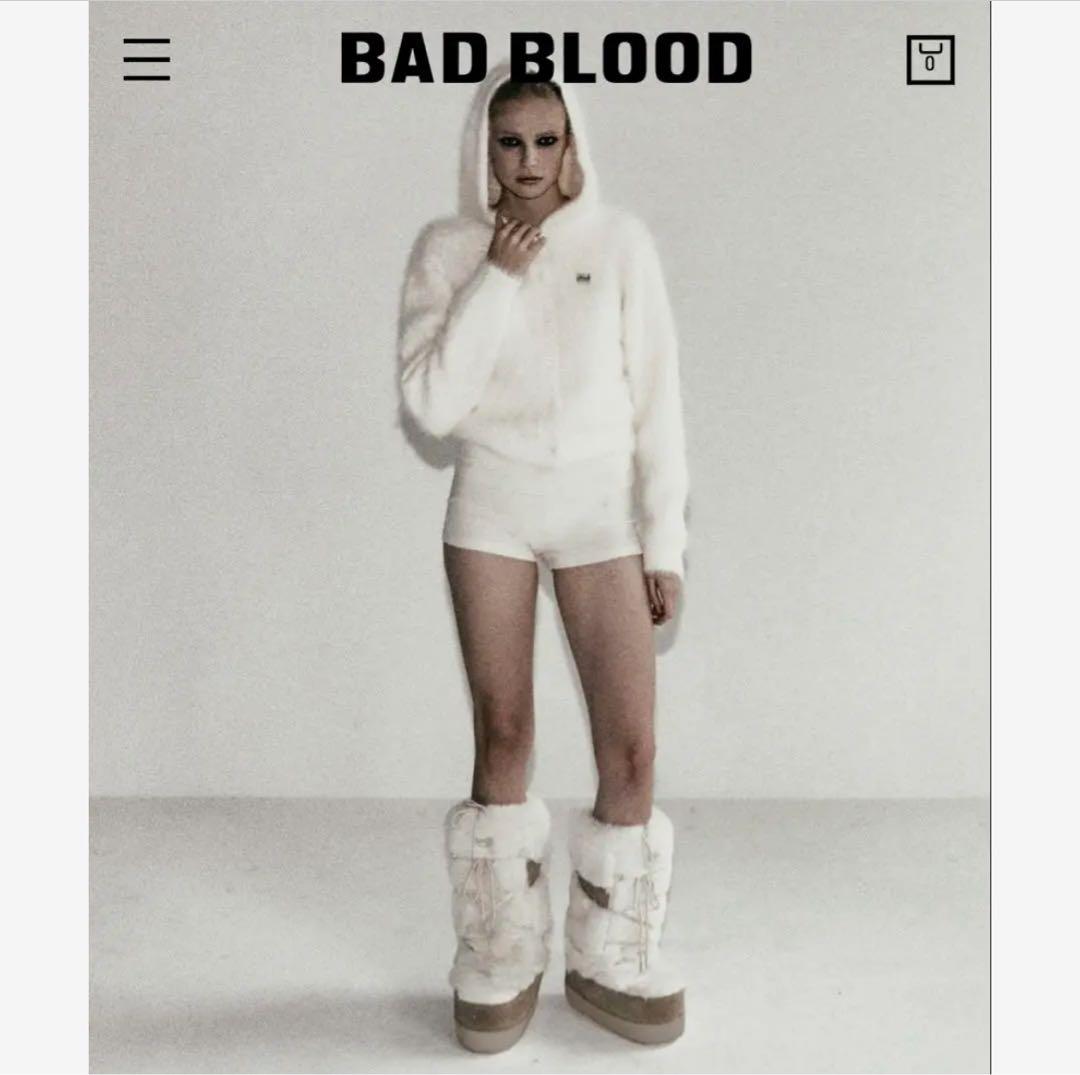 

[USED] BAD BLOOD BS Mohair Hooded Cardigan