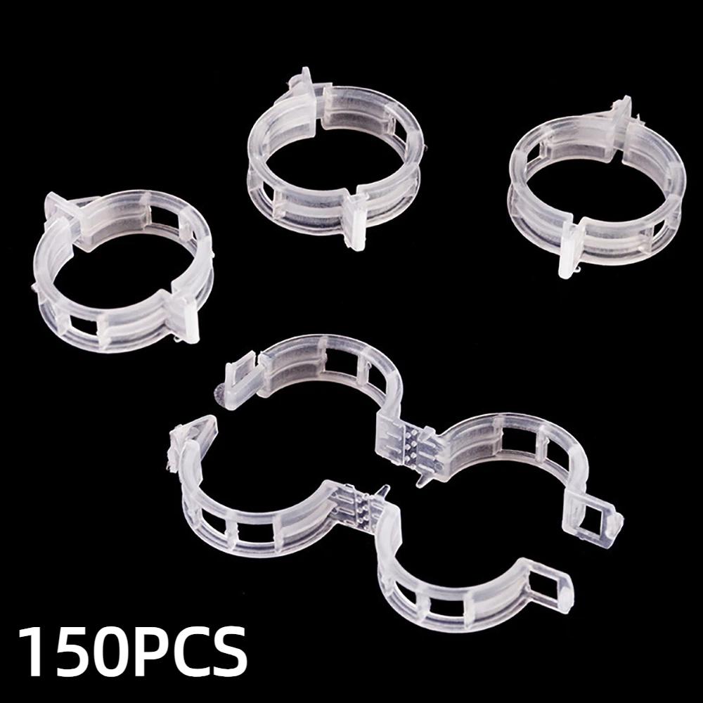 

150Pcs Plastic Plant Support Clips Reusable Plant Vine Protection Grafting Fixing Tool for Vegetable Tomato Garden Supplies 150pcs прозрачный