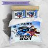 3pcs Custom Name Astro Bot Bedding Set Duvet Cover Closure Includes 1 Duvet Cover & 2 Pillowcases for All Seasons Bedroom Decor