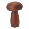 Wood Mushroom Lamp USB Charging Mushroom Table Lamp Touch Control Dimmable Bedside Light for