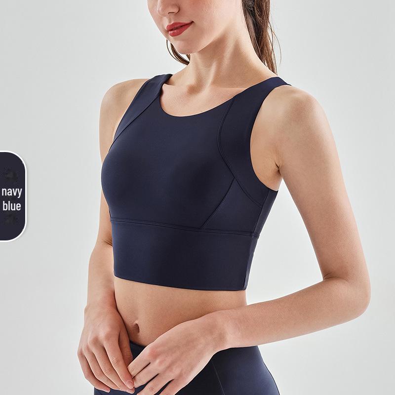 

Европейский и американский жилет для йоги Nude: Женский ударопрочный, амортизирующий спортивный бюстгальтер Large