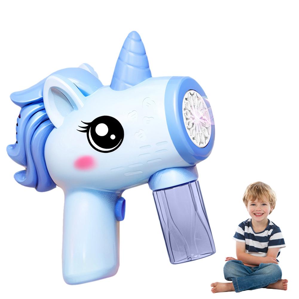 Unicorn Electric Bubble Gun  Automatic Bubble Maker with Light Bubble Blower Birthday Gifts for 3 4 5 6 Years Old Boys Girls