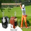 Portable Leather Golf Pouch with Belt Clip, Divot Tool, Bamboo Tees & Balls, Golf Ball Bag, Ideal Father's Day Gift for Golfers