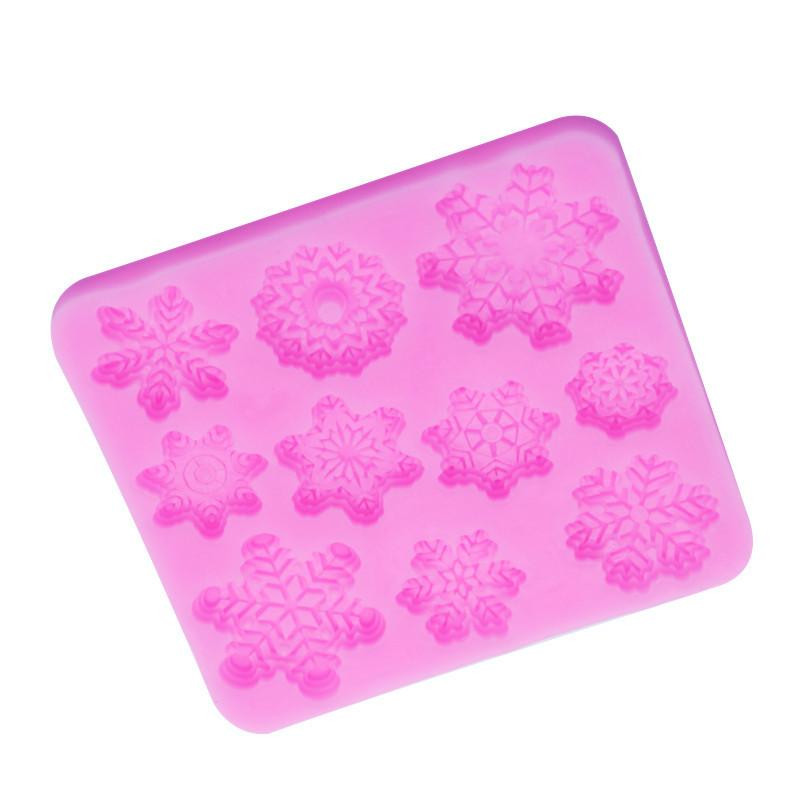 DIY Vánoční vločka silikonová forma na fondán, dort, čokoládu a hlínu