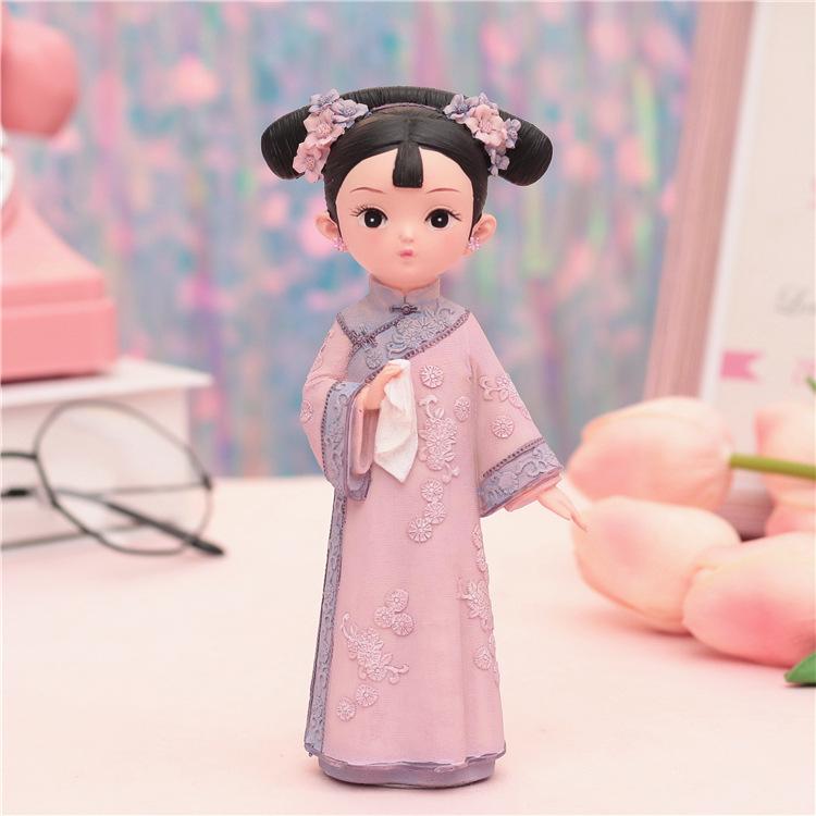 Şarap Dolabı ve Oturma Odası İçin Yaratıcı Retro Prenses Figür Dekorasyonu