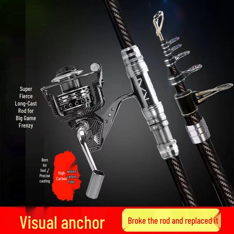 Ultra-Light Hard Carbon Sea Casting Rod, 3.6m/4.5m Threaded Long-Cast Fishing Rod Set