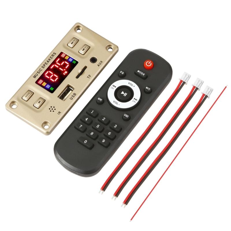 2x50W 100W Amplifier Bluetooth-compatible MP3 Decoder Board 12V DIY MP3 Player Car Radio Module TF USB Microphone Record