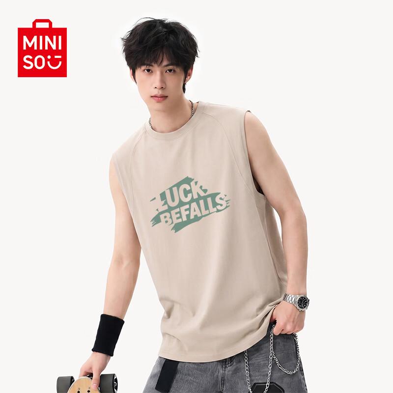 MINISO Men s American Style Pure Cotton Sleeveless Vest 2XL