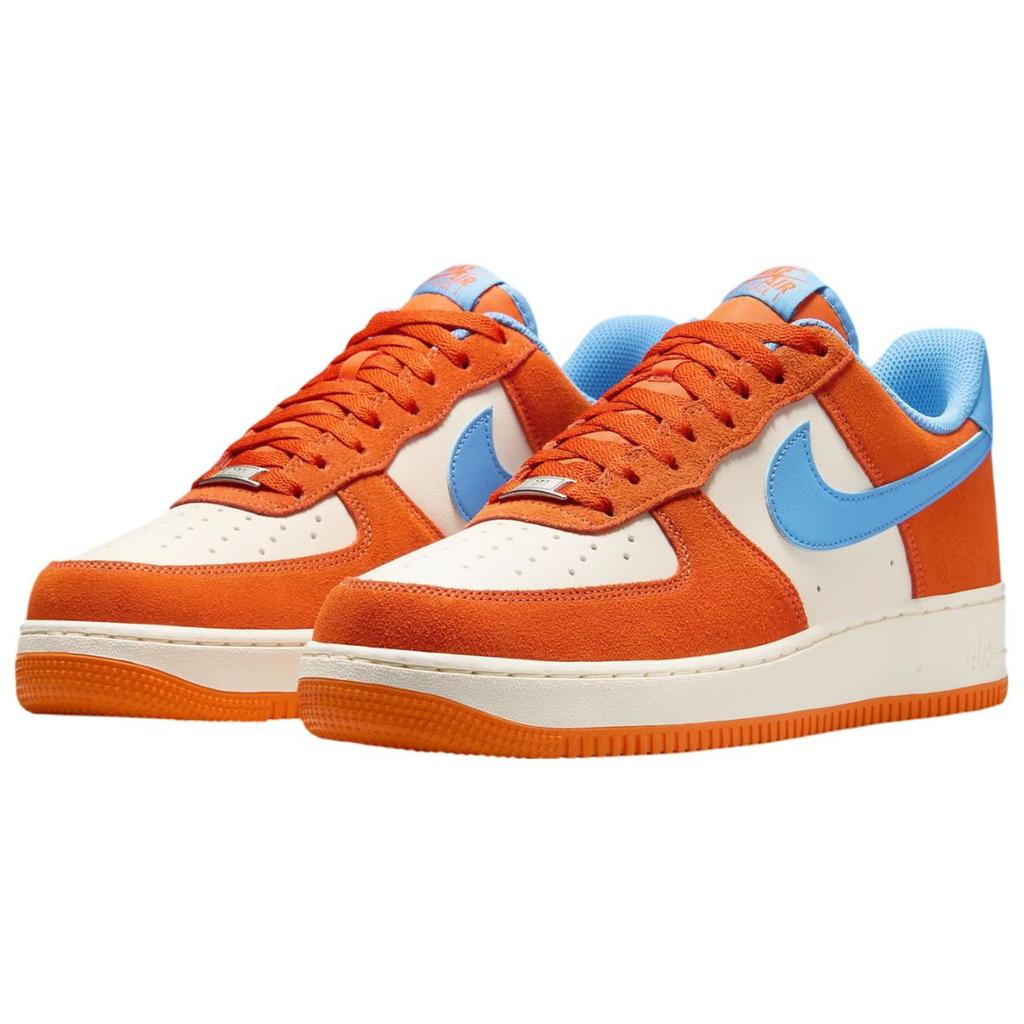 Nike Air Force 1 07 LV8 Safety Orange University Blue Men Sneakers FQ8714-800