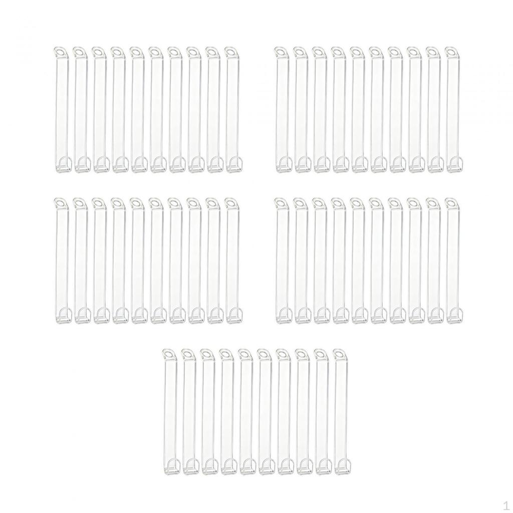 50x Clothes Hanger Hooks Cascading Hangers Retail Displays Clear Sturdy 18cm
