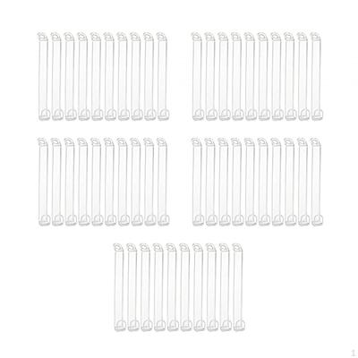 50x Clothes Hanger Hooks Cascading Hangers Retail Displays Clear Sturdy 18cm
