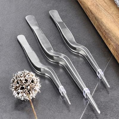 SHANGSHU Pinzetta per Alimenti in Acciaio Inossidabile Utensili da Cucina Multifunzione Decorazione per Dessert Strumento di Cottura Clip per Barbecue Sushi Cottura