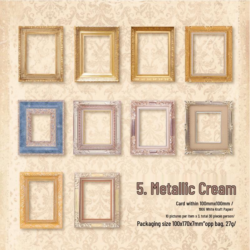 Yan Ji Retro Border Art Collection: Hollow Journal DIY Material Set (30 Sheets)