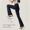 Girls' Fleece-Lined High-Elastic Flare Pants